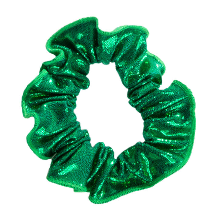 Ervy Classic Lack Shine Hair Scrunchie (Green) (4385490829378)