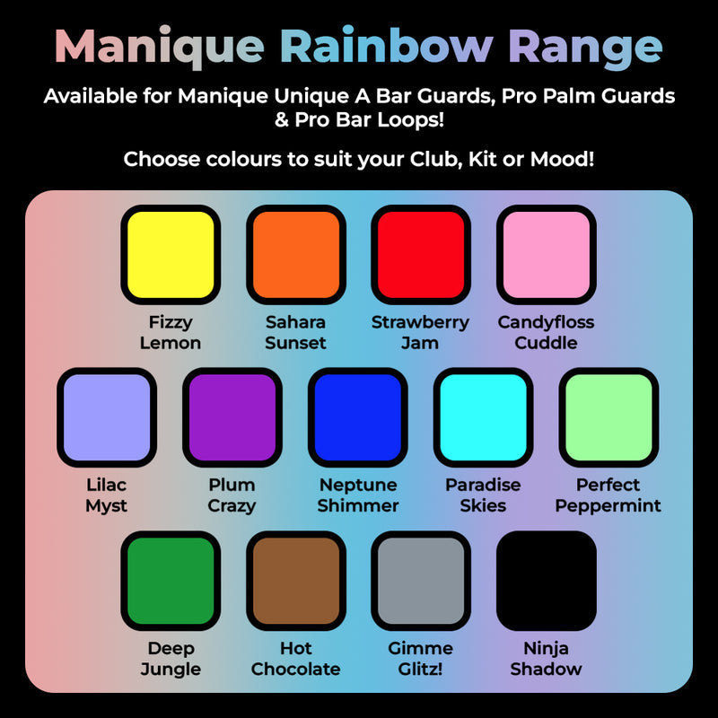 Manique Unique Wide A Bar Handguards (Velcro) - Candyfloss Cuddle